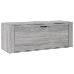 vidaXL Wall Shoe Cabinet Engineered Wood Shoe Storage Organiser Multi Colours - Grey sonoma