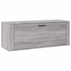 vidaXL Wall Shoe Cabinet Engineered Wood Shoe Storage Organiser Multi Colours - Grey sonoma