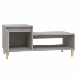 vidaXL Coffee Table Engineered Wood Side Sofa Accent Couch Table Multi Colours - Concrete grey - Additional view 5