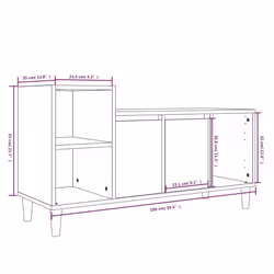 vidaXL TV Cabinet Engineered Wood Indoor HiFi Cabinet TV Unit Multi Colours - High gloss white