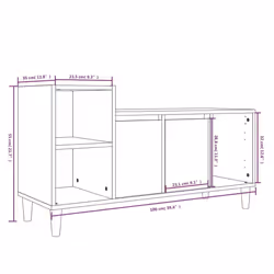 vidaXL TV Cabinet Engineered Wood Indoor HiFi Cabinet TV Unit Multi Colours - High gloss white - Additional view 5