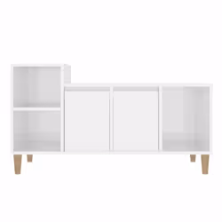 vidaXL TV Cabinet Engineered Wood Indoor HiFi Cabinet TV Unit Multi Colours - High gloss white - Additional view 6