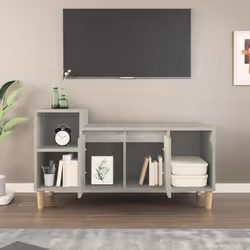vidaXL TV Cabinet Engineered Wood Indoor HiFi Cabinet TV Unit Multi Colours - Concrete grey