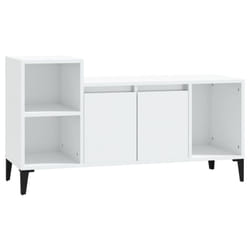 vidaXL TV Cabinet Engineered Wood Hifi Cabinet TV Unit Stand Multi Colours - High gloss white