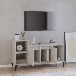 vidaXL TV Cabinet Engineered Wood Hifi Cabinet TV Unit Stand Multi Colours - Concrete grey