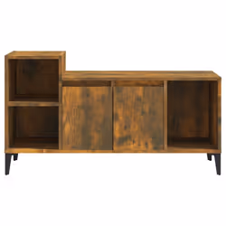 vidaXL TV Cabinet Engineered Wood Hifi Cabinet TV Unit Stand Multi Colours - Smoked oak - Additional view 4