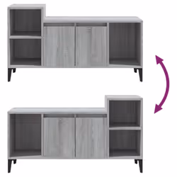 vidaXL TV Cabinet Engineered Wood Hifi Cabinet TV Unit Stand Multi Colours - Grey sonoma - Additional view 5