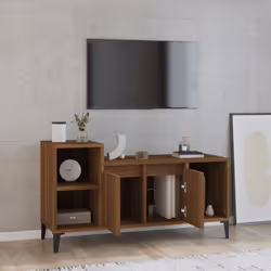 vidaXL TV Cabinet Engineered Wood Hifi Cabinet TV Unit Stand Multi Colours - Brown oak