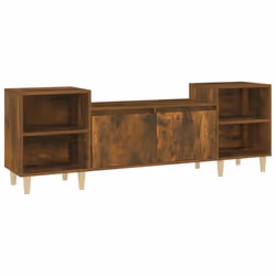 vidaXL TV Cabinet Engineered Wood Home Sideboard Media Cabinet Multi Colours - smoked oak