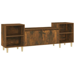 vidaXL TV Cabinet Engineered Wood Home Sideboard Media Cabinet Multi Colours - smoked oak