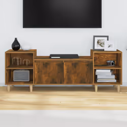 vidaXL TV Cabinet Engineered Wood Home Sideboard Media Cabinet Multi Colours - smoked oak