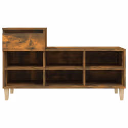 vidaXL Shoe Cabinet Smoked Oak Engineered Wood Shoe Storage Organiser Cupboard - Additional view 5