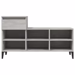 vidaXL Shoe Cabinet Engineered Wood Home Shoe Storage Organiser Multi Colours - Concrete grey - Additional view 5
