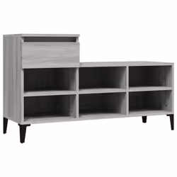 vidaXL Shoe Cabinet Engineered Wood Home Shoe Storage Organiser Multi Colours - Grey sonoma - Additional view 2