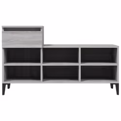 vidaXL Shoe Cabinet Engineered Wood Home Shoe Storage Organiser Multi Colours - Grey sonoma - Additional view 6
