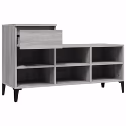 vidaXL Shoe Cabinet Engineered Wood Home Shoe Storage Organiser Multi Colours - Grey sonoma - Additional view 7