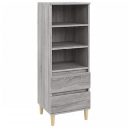 vidaXL Highboard Engineered Wood High Sideboard Buffet Cabinet Multi Colours - Grey sonoma