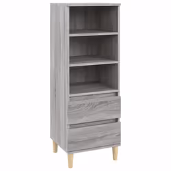 vidaXL Highboard Engineered Wood High Sideboard Buffet Cabinet Multi Colours - Grey sonoma