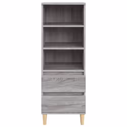 vidaXL Highboard Engineered Wood High Sideboard Buffet Cabinet Multi Colours - Grey sonoma - Additional view 4