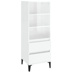 vidaXL Highboard Engineered Wood Sideboard Cabinet Cupboard Multi Colours - High gloss white