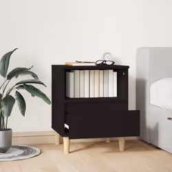 VidaXL 821796 nightstand/bedside table Black