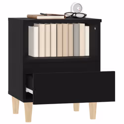 VidaXL 821796 nightstand/bedside table Black - Additional view 5