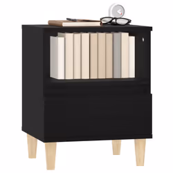 VidaXL 821797 nightstand/bedside table Black - Additional view 4