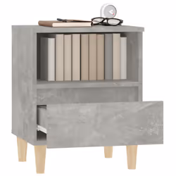 vidaXL 1/2x Bedside Cabinet End Table Telephone Stand Nightstand Multi Colours - concrete grey, 2 pcs - Additional view 4