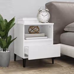 vidaXL 1/2x Bedside Cabinet Bedroom Furniture Nightstand Cabinet Multi Colours - white, 2 pcs