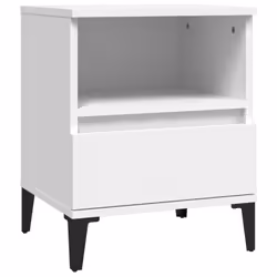 vidaXL 1/2x Bedside Cabinet Bedroom Furniture Nightstand Cabinet Multi Colours - white, 2 pcs - Additional view 5