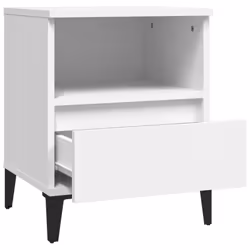 vidaXL 1/2x Bedside Cabinet Bedroom Furniture Nightstand Cabinet Multi Colours - white, 2 pcs - Additional view 7