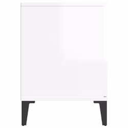 vidaXL 1/2x Bedside Cabinet Bedroom Furniture Nightstand Cabinet Multi Colours - high gloss white, 2 pcs - Additional view 8