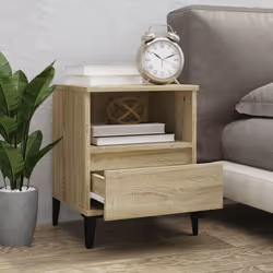 vidaXL 1/2x Bedside Cabinet Bedroom Furniture Nightstand Cabinet Multi Colours - sonoma oak, 1 pcs