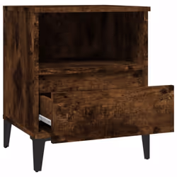 vidaXL 1/2x Bedside Cabinet Bedroom Furniture Nightstand Cabinet Multi Colours - smoked oak, 1 pcs - Additional view 6
