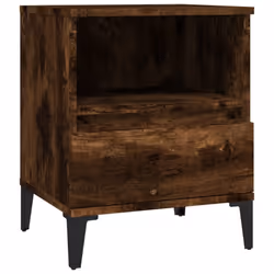 vidaXL 1/2x Bedside Cabinet Bedroom Furniture Nightstand Cabinet Multi Colours - smoked oak, 2 pcs - Additional view 5