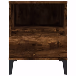 vidaXL 1/2x Bedside Cabinet Bedroom Furniture Nightstand Cabinet Multi Colours - smoked oak, 2 pcs - Additional view 6