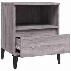 vidaXL 1/2x Bedside Cabinet Bedroom Furniture Nightstand Cabinet Multi Colours - grey sonoma, 2 pcs - Additional view 8