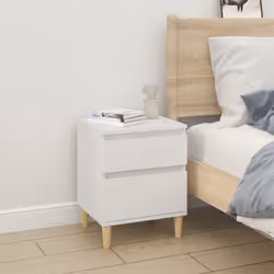 vidaXL 1/2x Bedside Cabinet Nightstand End Table Telephone Stand Multi Colours - White, 2 x Bedside cabinet