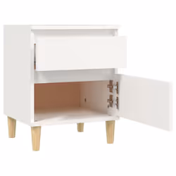 vidaXL 1/2x Bedside Cabinet Nightstand End Table Telephone Stand Multi Colours - White, 2 x Bedside cabinet - Additional view 7