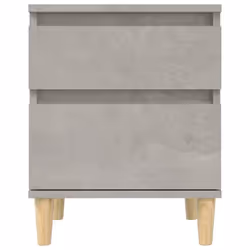 vidaXL 1/2x Bedside Cabinet Nightstand End Table Telephone Stand Multi Colours - Concrete grey, 1 x Bedside cabinet - Additional view 4