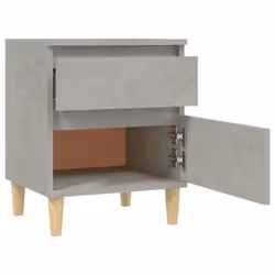 vidaXL 1/2x Bedside Cabinet Nightstand End Table Telephone Stand Multi Colours - Concrete grey, 1 x Bedside cabinet - Additional view 6