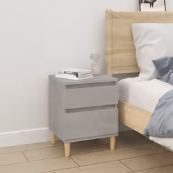vidaXL 1/2x Bedside Cabinet Nightstand End Table Telephone Stand Multi Colours - Concrete grey, 2 x Bedside cabinet