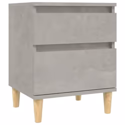 vidaXL 1/2x Bedside Cabinet Nightstand End Table Telephone Stand Multi Colours - Concrete grey, 2 x Bedside cabinet - Additional view 4