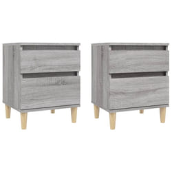 vidaXL 1/2x Bedside Cabinet Nightstand End Table Telephone Stand Multi Colours - Grey sonoma, 2 x Bedside cabinet