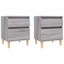 vidaXL 1/2x Bedside Cabinet Nightstand End Table Telephone Stand Multi Colours - Grey sonoma, 2 x Bedside cabinet