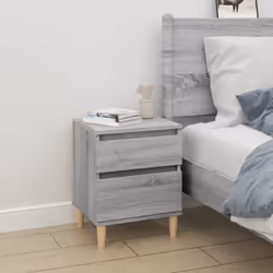 vidaXL 1/2x Bedside Cabinet Nightstand End Table Telephone Stand Multi Colours - Grey sonoma, 2 x Bedside cabinet