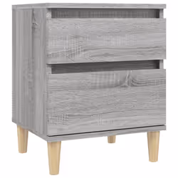 vidaXL 1/2x Bedside Cabinet Nightstand End Table Telephone Stand Multi Colours - Grey sonoma, 2 x Bedside cabinet - Additional view 5