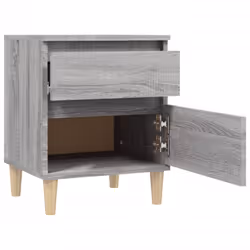 vidaXL 1/2x Bedside Cabinet Nightstand End Table Telephone Stand Multi Colours - Grey sonoma, 2 x Bedside cabinet - Additional view 8
