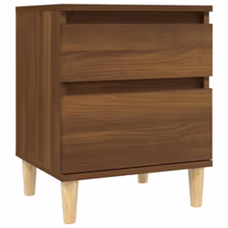 vidaXL 1/2x Bedside Cabinet Nightstand End Table Telephone Stand Multi Colours - Brown oak, 1 x Bedside cabinet