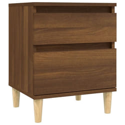 vidaXL 1/2x Bedside Cabinet Nightstand End Table Telephone Stand Multi Colours - Brown oak, 1 x Bedside cabinet